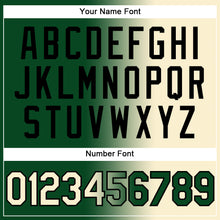 Load image into Gallery viewer, Custom Green Cream-Black Gradient Fashion Two-Button Unisex Softball Jersey