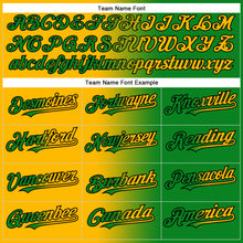 Load image into Gallery viewer, Custom Grass Green Gold-Black Gradient Fashion Two-Button Unisex Softball Jersey