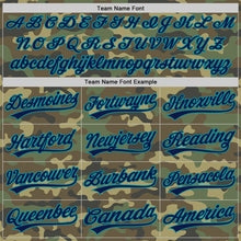 Load image into Gallery viewer, Custom Camo Navy-Teal Salute To Service Two-Button Unisex Softball Jersey