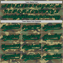 Load image into Gallery viewer, Custom Camo Kelly Green-Black Salute To Service Two-Button Unisex Softball Jersey