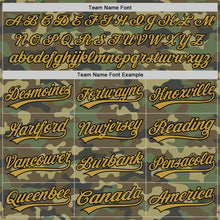 Load image into Gallery viewer, Custom Camo Old Gold-Black Salute To Service Two-Button Unisex Softball Jersey