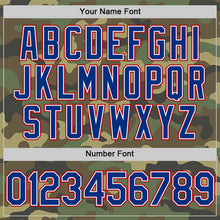 Load image into Gallery viewer, Custom Camo Royal-Red Salute To Service Two-Button Unisex Softball Jersey