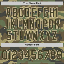 Load image into Gallery viewer, Custom Camo Olive-Cream Salute To Service Two-Button Unisex Softball Jersey