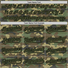 Load image into Gallery viewer, Custom Camo Olive-Black Salute To Service Two-Button Unisex Softball Jersey