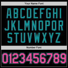 Load image into Gallery viewer, Custom Black Pink-Teal Two-Button Unisex Softball Jersey