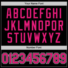 Load image into Gallery viewer, Custom Black Hot Pink-White Two-Button Unisex Softball Jersey