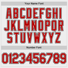 Load image into Gallery viewer, Custom White Red-Black Two-Button Unisex Softball Jersey