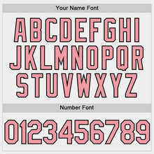 Load image into Gallery viewer, Custom White Medium Pink-Black Two-Button Unisex Softball Jersey