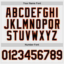 Load image into Gallery viewer, Custom White Black-Orange Two-Button Unisex Softball Jersey