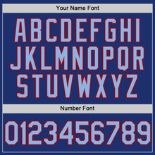 Load image into Gallery viewer, Custom Royal Light Blue-Red Two-Button Unisex Softball Jersey