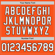 Load image into Gallery viewer, Custom Orange White-Black Two-Button Unisex Softball Jersey