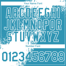 Load image into Gallery viewer, Custom White Panther Blue 3D Pattern Abstract Brush Stroke Two-Button Unisex Softball Jersey