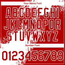 Load image into Gallery viewer, Custom White Red 3D Pattern Abstract Brush Stroke Two-Button Unisex Softball Jersey