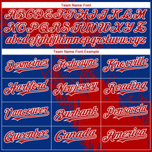 Load image into Gallery viewer, Custom Red Royal-White 3D Pattern Abstract Brush Stroke Two-Button Unisex Softball Jersey