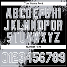 Load image into Gallery viewer, Custom Gray Black-White 3D Pattern Abstract Brush Stroke Two-Button Unisex Softball Jersey