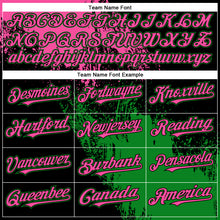 Load image into Gallery viewer, Custom Black Pink-Grass Green 3D Pattern Abstract Brush Stroke Two-Button Unisex Softball Jersey