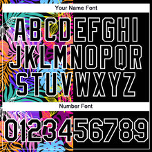 Load image into Gallery viewer, Custom Black White 3D Pattern Hawaii Tropical Palm Trees Two-Button Unisex Softball Jersey