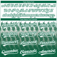 Load image into Gallery viewer, Custom White Kelly Green 3D Pattern Lines Two-Button Unisex Softball Jersey