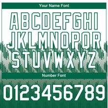 Load image into Gallery viewer, Custom White Kelly Green 3D Pattern Lines Two-Button Unisex Softball Jersey