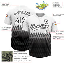 Load image into Gallery viewer, Custom White Black 3D Pattern Lines Two-Button Unisex Softball Jersey