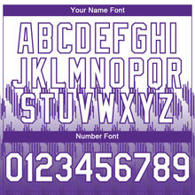 Load image into Gallery viewer, Custom White Purple 3D Pattern Lines Two-Button Unisex Softball Jersey