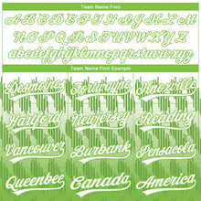 Load image into Gallery viewer, Custom White Neon Green 3D Pattern Lines Two-Button Unisex Softball Jersey