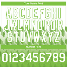 Load image into Gallery viewer, Custom White Neon Green 3D Pattern Lines Two-Button Unisex Softball Jersey