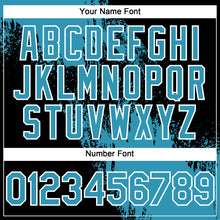 Load image into Gallery viewer, Custom Panther Blue Black-White 3D Pattern Abstract Brush Stroke Two-Button Unisex Softball Jersey