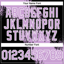 Load image into Gallery viewer, Custom Light Purple Black-White 3D Pattern Abstract Brush Stroke Two-Button Unisex Softball Jersey