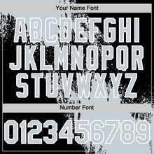 Load image into Gallery viewer, Custom Silver Black-White 3D Pattern Abstract Brush Stroke Two-Button Unisex Softball Jersey