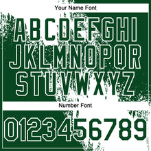 Load image into Gallery viewer, Custom White Green 3D Pattern Abstract Brush Stroke Two-Button Unisex Softball Jersey