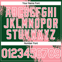 Load image into Gallery viewer, Custom Medium Pink Green-White 3D Pattern Abstract Brush Stroke Two-Button Unisex Softball Jersey
