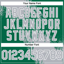 Load image into Gallery viewer, Custom Gray Kelly Green-White 3D Pattern Abstract Brush Stroke Two-Button Unisex Softball Jersey