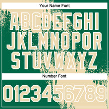 Load image into Gallery viewer, Custom Cream Kelly Green-White 3D Pattern Abstract Brush Stroke Two-Button Unisex Softball Jersey