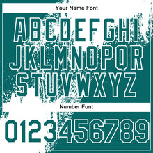 Load image into Gallery viewer, Custom White Teal 3D Pattern Abstract Brush Stroke Two-Button Unisex Softball Jersey