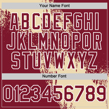 Load image into Gallery viewer, Custom Cream Crimson-White 3D Pattern Abstract Brush Stroke Two-Button Unisex Softball Jersey