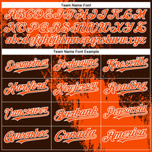 Load image into Gallery viewer, Custom Orange Brown-White 3D Pattern Abstract Brush Stroke Two-Button Unisex Softball Jersey