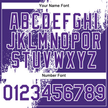 Load image into Gallery viewer, Custom White Purple 3D Pattern Abstract Brush Stroke Two-Button Unisex Softball Jersey