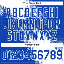 Load image into Gallery viewer, Custom White Thunder Blue 3D Pattern Abstract Brush Stroke Two-Button Unisex Softball Jersey