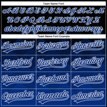 Load image into Gallery viewer, Custom Black Royal-White 3D Gradient Square Shape Two-Button Unisex Softball Jersey