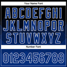 Load image into Gallery viewer, Custom Black Royal-White 3D Gradient Square Shape Two-Button Unisex Softball Jersey