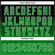 Load image into Gallery viewer, Custom Black Grass Green-White 3D Gradient Square Shape Two-Button Unisex Softball Jersey