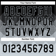 Load image into Gallery viewer, Custom Black Silver 3D Gradient Square Shape Two-Button Unisex Softball Jersey