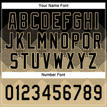 Load image into Gallery viewer, Custom Black Vegas Gold 3D Gradient Square Shape Two-Button Unisex Softball Jersey