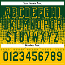 Load image into Gallery viewer, Custom Green Yellow 3D Gradient Square Shape Two-Button Unisex Softball Jersey