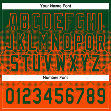 Load image into Gallery viewer, Custom Green Orange 3D Gradient Square Shape Two-Button Unisex Softball Jersey