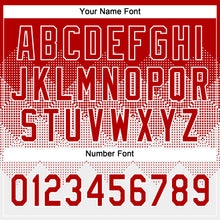 Load image into Gallery viewer, Custom Red White 3D Gradient Square Shape Two-Button Unisex Softball Jersey