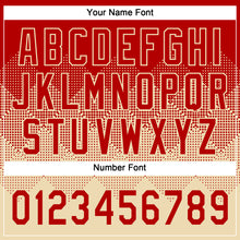 Load image into Gallery viewer, Custom Red Cream 3D Gradient Square Shape Two-Button Unisex Softball Jersey