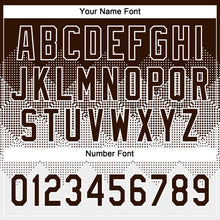 Load image into Gallery viewer, Custom Brown White 3D Gradient Square Shape Two-Button Unisex Softball Jersey