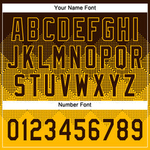 Load image into Gallery viewer, Custom Brown Gold 3D Gradient Square Shape Two-Button Unisex Softball Jersey